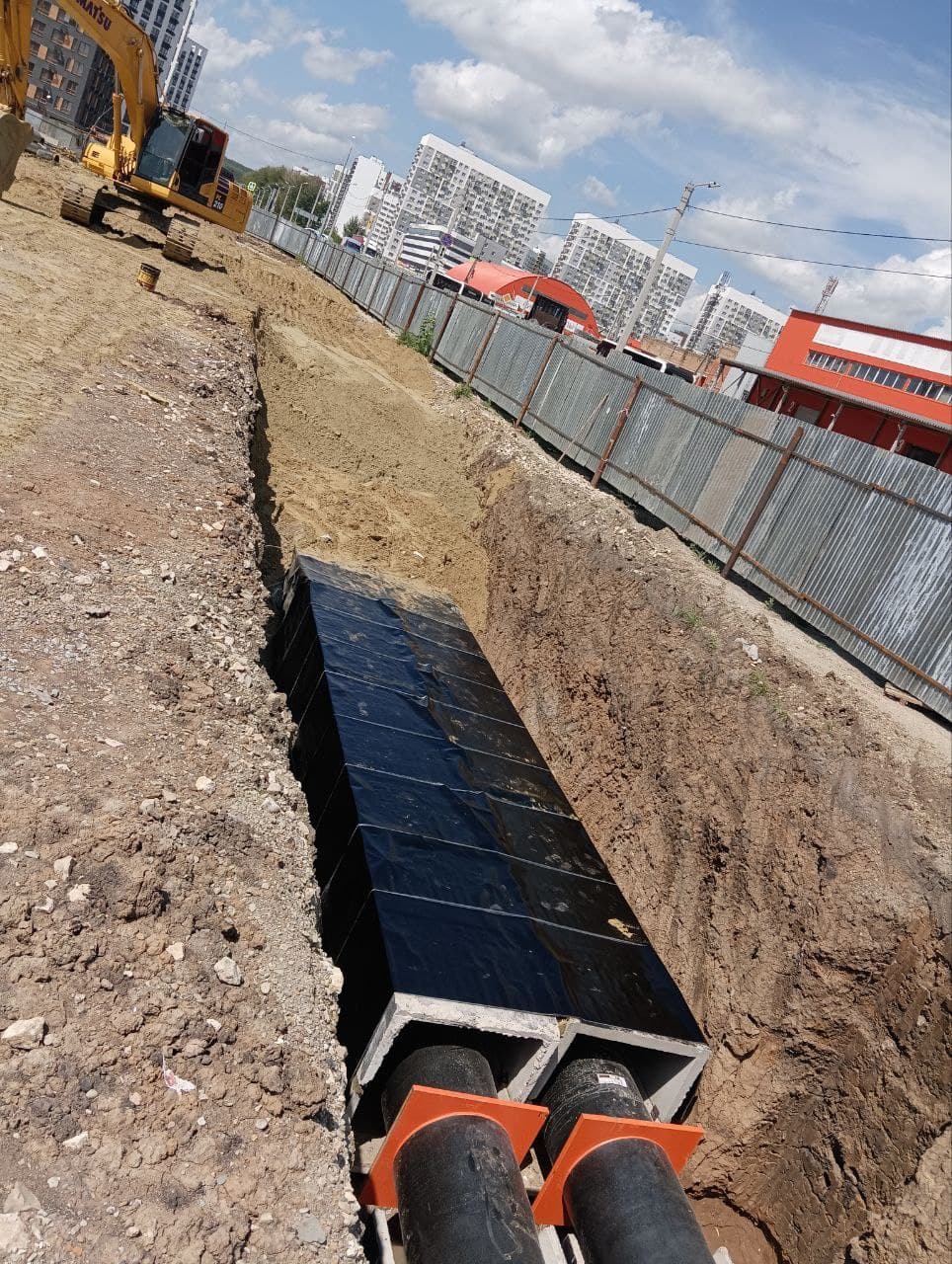 Строительство уч.т/с к МКД 7,8 Лугометрия